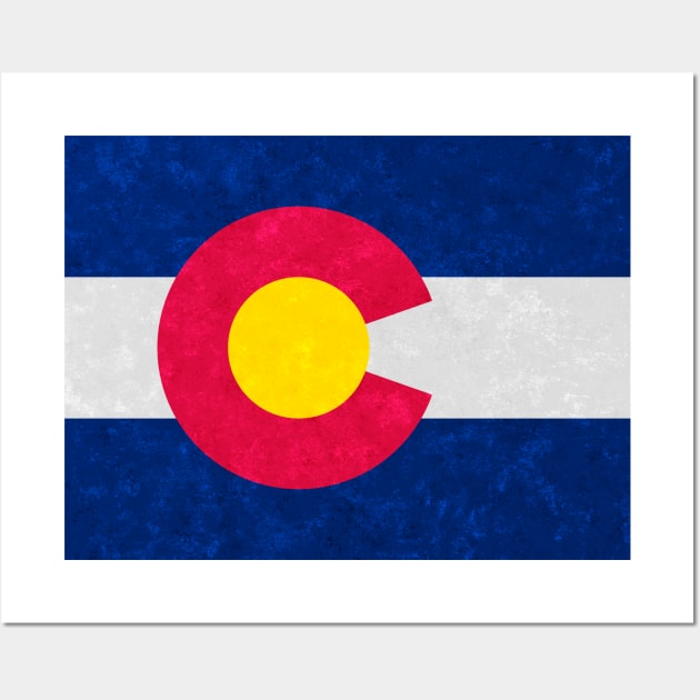 State flag of Colorado Wall Art by Enzwell